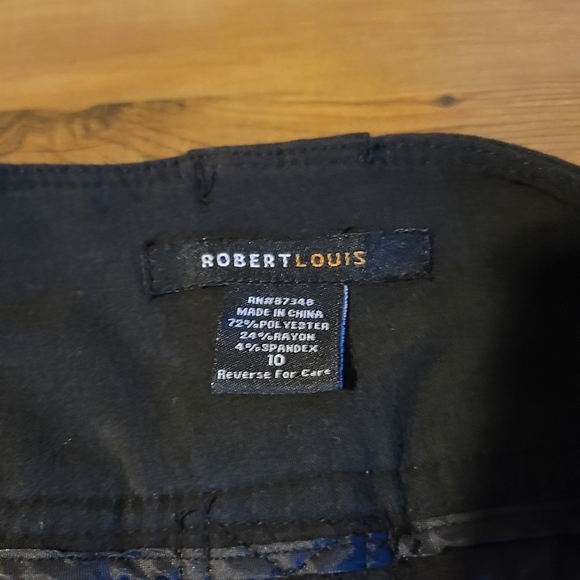 Robert Louis Black Slacks Size 10 - Picture 3 of 7